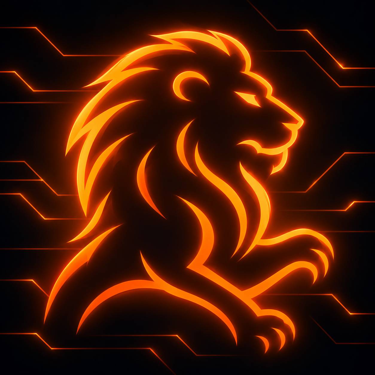 Dutchy Ray orange lion logo
